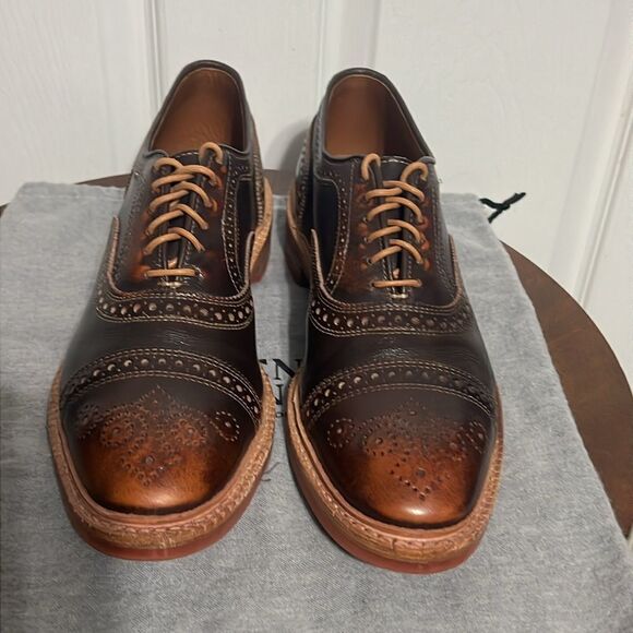 🔥🔥 ALLEN EDMONDS Strandmok Cap-toe Oxford Dainite Rubber Sole 9.5B - PERFECT - Picture 4 of 16